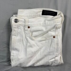 ALLSAINTS Mari Boys Jean High Rise Straight Leg Jeans White W29